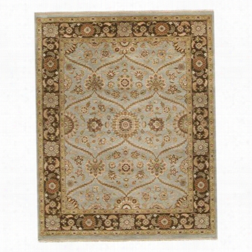 Jaipur Rug1000 Atlantis Hand-knotted Oriental Pattern Wool Blue/brown Arwa Rug