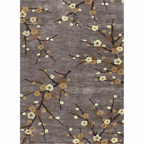 Ja Ipur Rug1007 Brio Hand-tufted Floral Pattern Polyester Gray/yellow Area Rug
