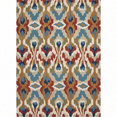 Jaipur Rug1008 Brio Hand-tufted Tribal Pattern Polyester Blu E/red Area Ruug