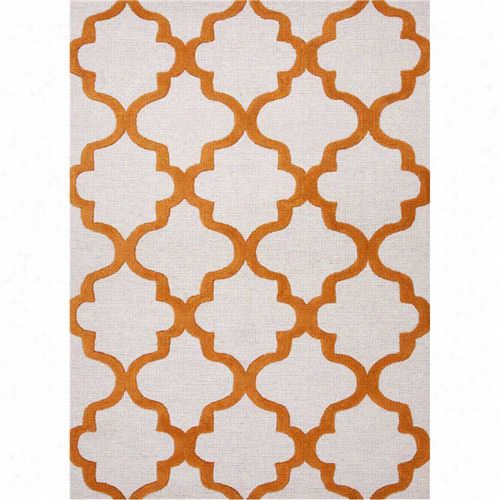 Jaipur Rug1014 City Hand-tufed Geoometric Pattern Wool Ivory/orange Area Rug