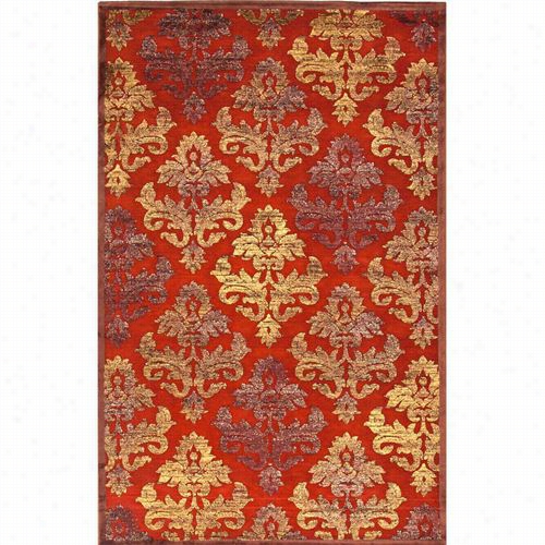 Jaipur Rug10157 Fables Machine Made Floral Pattern Art Silk/chenill Red/y Ellow Area Rug