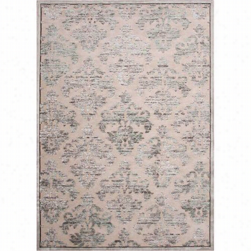 Jaipur Rug10167 Fables Machine Made Floral Pattern Practical Knowledge Silk/chenille Ivory/gray Area Rug