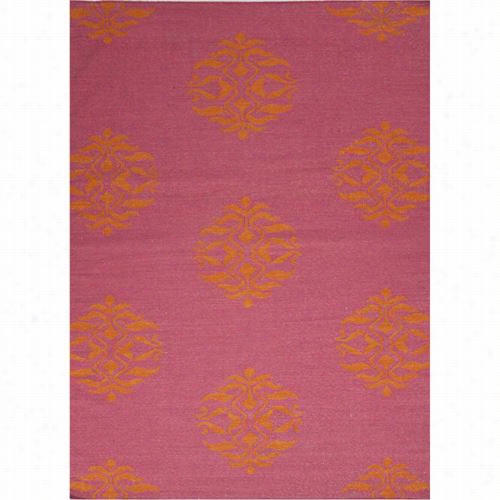 Jaipur Rug10261 Maroc Flat-weave Tribal Pattern Wool Pink/orange Area Rug