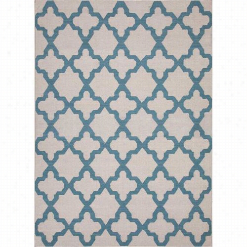 Jaipur Rug1084 Marocf Lat-weave Moroccan Pattern Woolivory/blue Area Rug