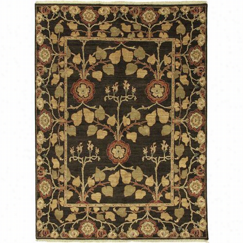 Jaipur Rug1032 Opus Hand-knotted Arts And Craft Pattern Wool Brown/yellow Area Rug