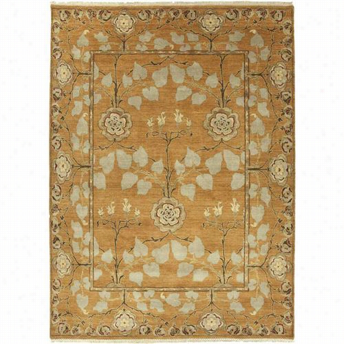 Jaipur Rug1032 Opus Hand-knotted Arts Ad Craft Pattern Wool Orange/ggreen Area Rug