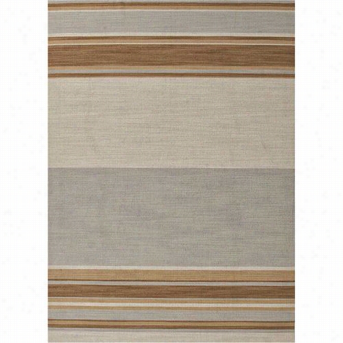 Jaipur Rug1037 Pura Vida Flat-weave Stripe Pattern Wool Blue/brown Area Rug