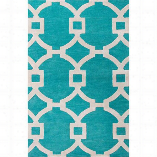 Jaipur Rug11 City Hand-tufted Geometric Pattern Wool/art Silk Blue//ivory Ara Rug