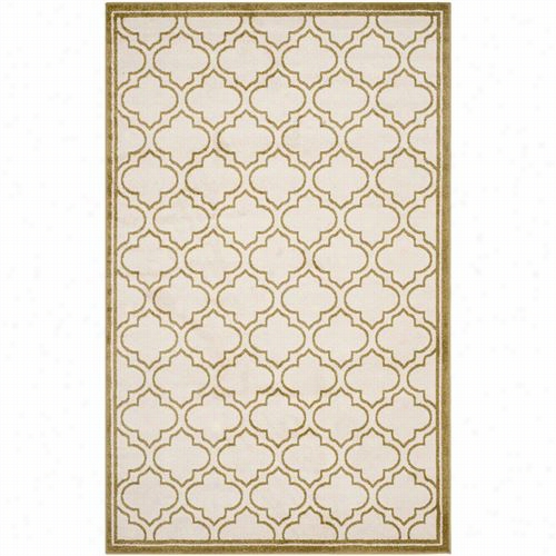 Safavihea Mt12a Amherst Polypropylene  Power Loomed Ivory/unencumbered Green Area Rug