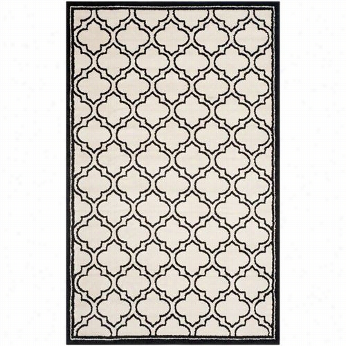 Safavieh  Amt412d Amherst Polypropylene Power Loomed Ivory/anthracite Area  Rug