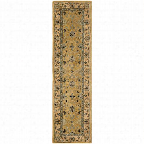 Safavieh An580c Anatoliw Wool Hand Tufted Golden Pear/smoke Rug