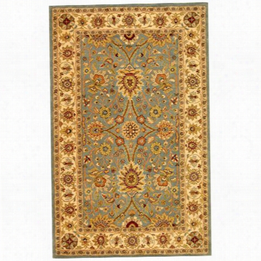 Safavieh At249a Antiquities Wool Lead Tufted Light Blue / Ivory Area Rug