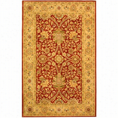 Safavieh At249c Antiquitiies Woool Hand Tufted Rust / Gold Area Rug