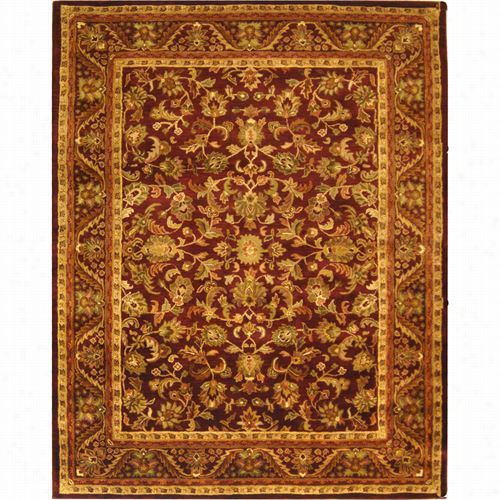 Safavieh At52b Antiquity Wool Hand Tufted Wwine/gold Area Rug
