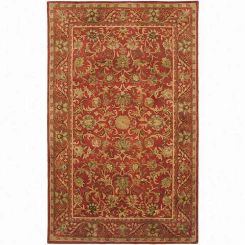 Safavieh At52e Antiquity Wool Hand Tufted Red/red Ara Rug