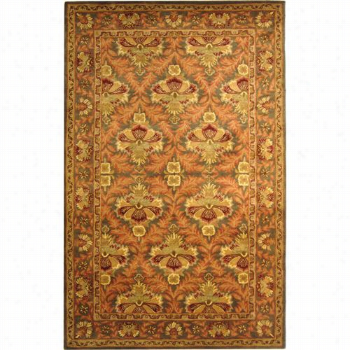 Safavieh At54b Antiquity Wool Hand Tufted Sage/ggold Area Rug