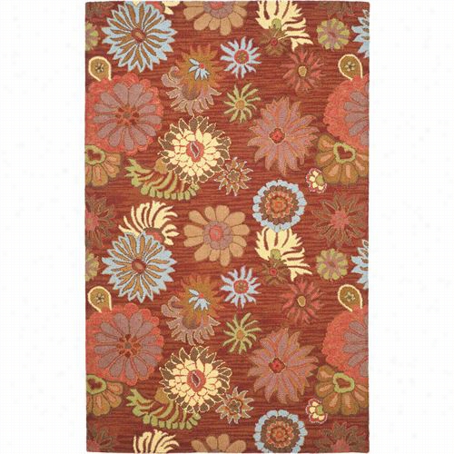 Safavieh Blm731b Blosssom Wool Hand Hooked Red/multii Rug