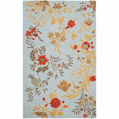 Safavih Blm919b Blossom Wool Hand Hooked Melancholy/multi Rug