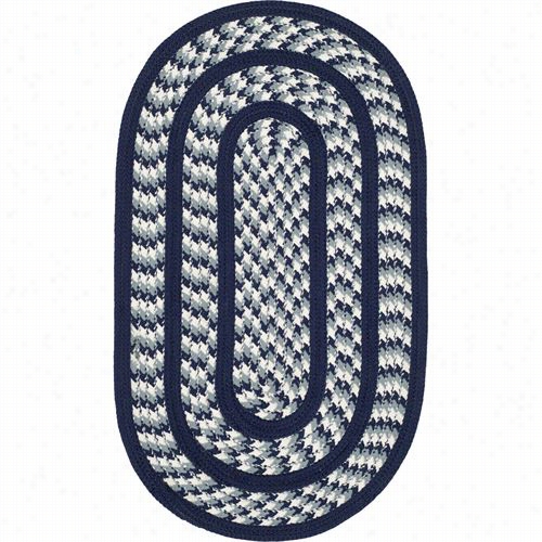 Sacavieh Brd401d Braided Revers Ible Polypropylene Hand Woven Ivory/navy Rug