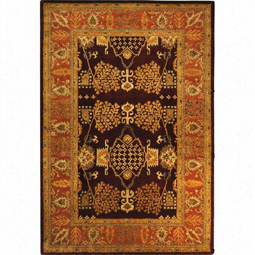 Safavieh Brg190c Bergama Wool Hand Tufted Red/rust Rug