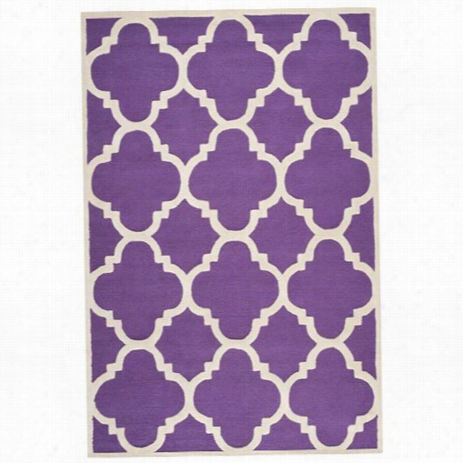 Safavieh Cam140k Cambride Wool Hand Tufted Purple/ivory Rug