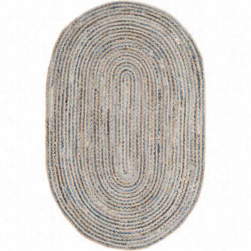 Safavieh Cap250a Cape Cod Jute Hand Woven Natural/blue Rug