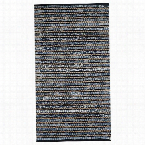 Safavieh Match365a Cape Cod Jute Pile Hand Woven Blue Rug