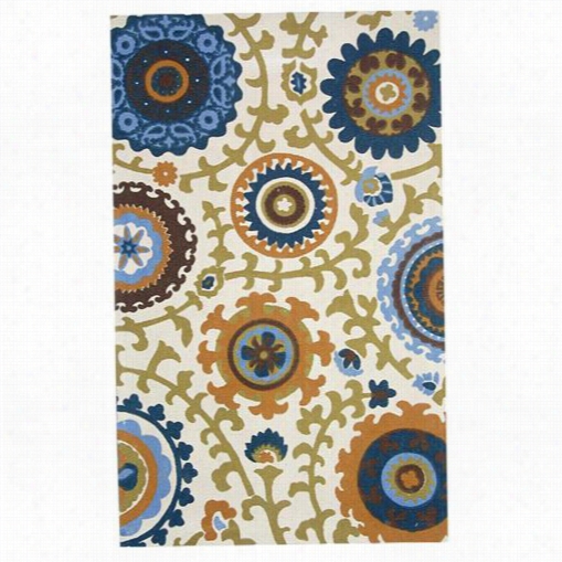 Safavieh Cdr1444d Cedar Brook Cotton Pie Hand Loomed Ivory/blue Rug