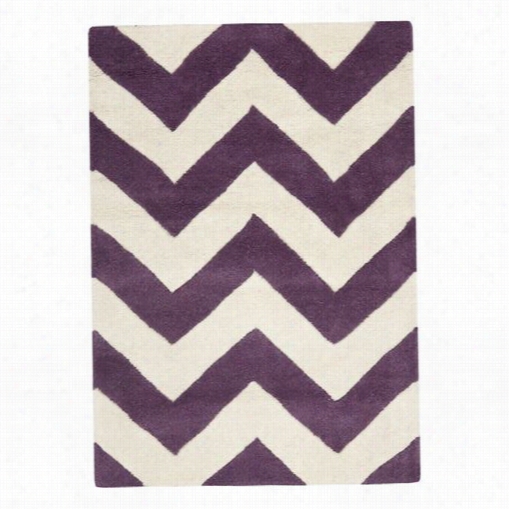 Safavieh Cht715f  Chatham Wo Ol Hand Tufted Purple/ivory Rug