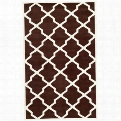 Safavieh Cht735r Chatham Wool Hand Tufted Dark Brown/ivory Rug