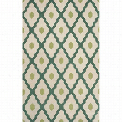 Safavieh Cht748v Chatham Wool Hand Tufted Ivory/teal Ru G