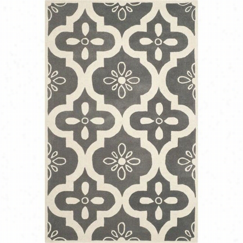 Safavieh Ch T751d Chatham Wool Hand Tufted Dark Grey/ivory Rug