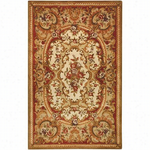 Safavieh Cl222b Classic Wool Hand Tfted Ivory/red Rug