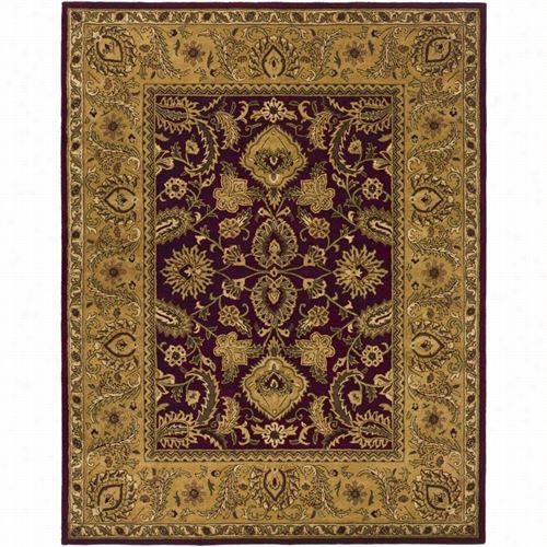 Safavieh Cl244a First-rate Work  Wool Hand Tufted Urgundy/gold Rug