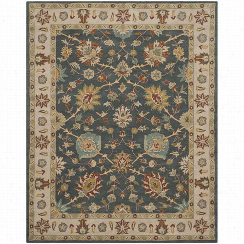 Saf Avieh Cl934a Classicc Wool Hand Tufted Dark Grey/ivory Rug