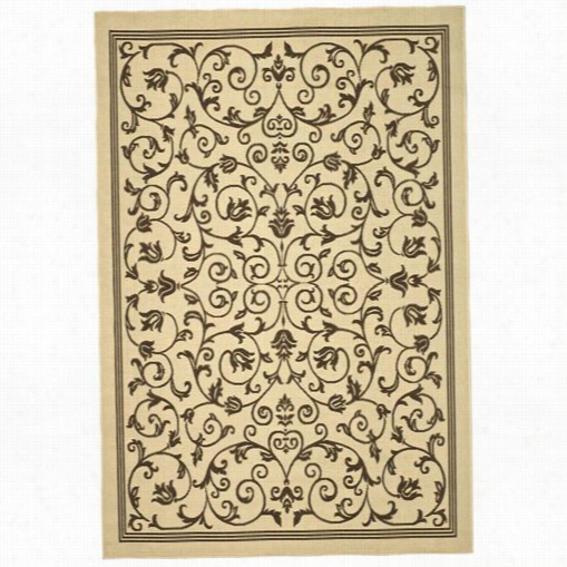 Safavieh Cy2098-3001 Courtyaard Polypropylene Machine Made Natural/brown Raea Rug