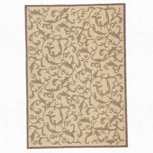 Safavieh Cy2653-3001 Courtyadr Polypropylene Machine Made Natural/brown Area Rug