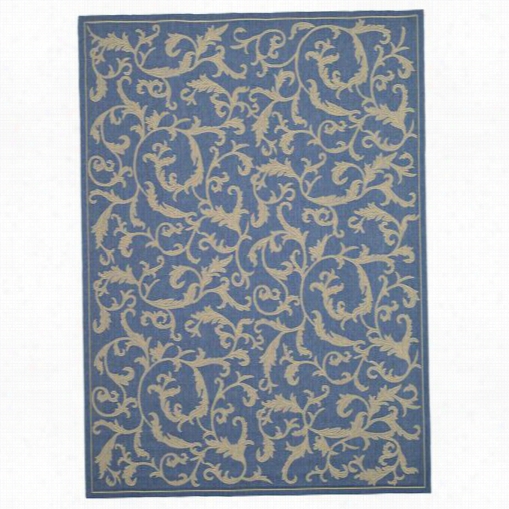 Safaviehh C2y653-3103 Courtyard Polypropylene Machine Made Etrracotta/natural Area Rug