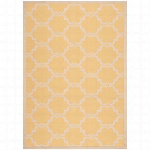 Safavieh Cy6009-316courtyard Polypropylene Power Looje Dyellow/beige Rug