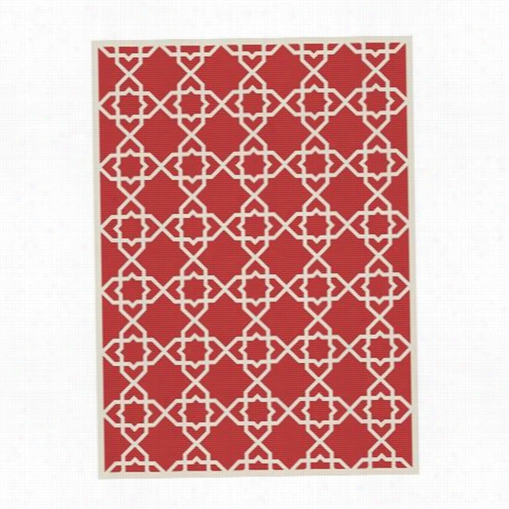 Safavieh Cy6032-248 Courtyard Polypropylene Machine Maad E Red/beige Rug