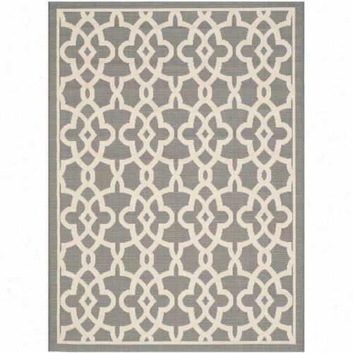 Saf Avieh Cy6071-246 Courtyardd Polypropylene Power Loomed Grey/beige Rug