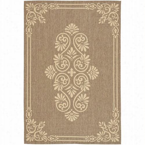 Safavieh Cy6855-22-6 Courtyard Polypropylene Machine Made B Rown/creme Rug