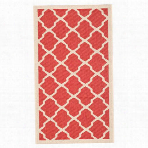 Safavieh Cy6903-248 Court Polypropylene Machine Made Red/bone Rug