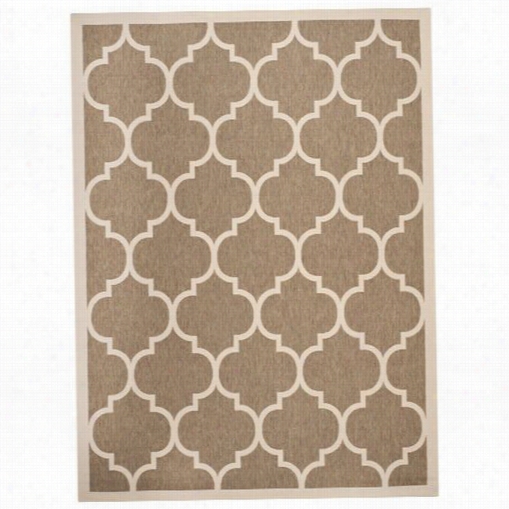 Safavieh Cy6914-242 Courtyard Polypropylene Machine Made Brown/bone Area Rug