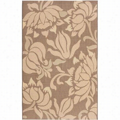 Safavieh Cy7013-229a21 Courtyard Polypropylene Machine Made Light Chocolate/cream Area Rug