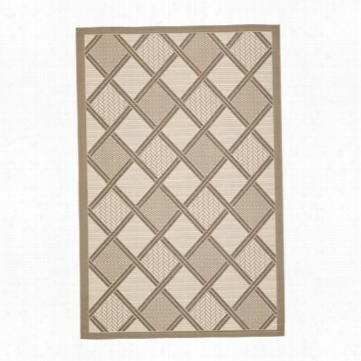 Saafavieh Cy7570-79a7 Courtyard Polypropylene Organization Made Beige/dark Beig Area Rug