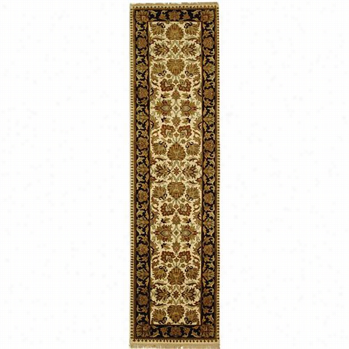 Safavieh Dy219a Government Wool Hand Knotetd Beige/black Rug