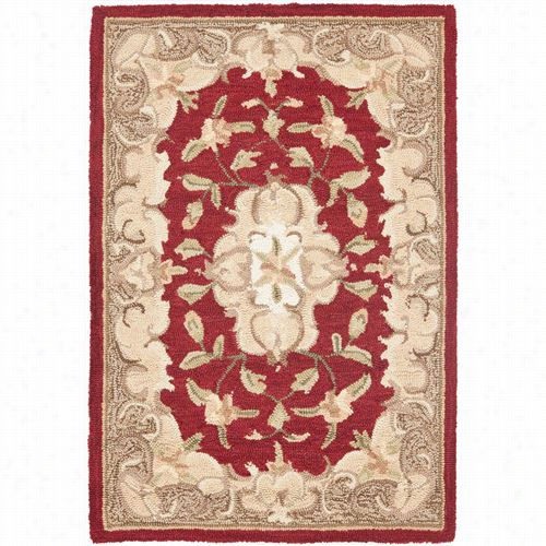 Safavieh Ezc434a Durarug Polypropylene/ole Fin Haand Hooked Rust/sage Rug