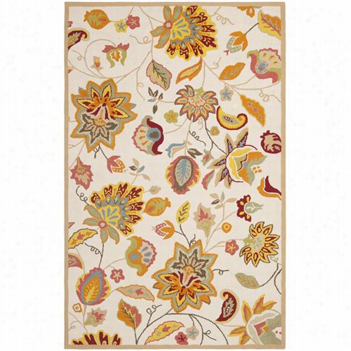 Safavieh Frs413b Four Seasons Polypropylene Hand  Hooked Ivory/yellow Rug