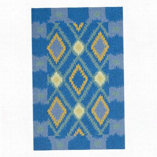 Safavieh Frs455d Fouf Seasons Polypropylene Hand Hooked Indigo/yellow Rug